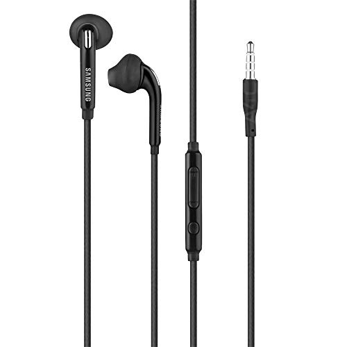 New Black OEM Samsung 3.5mm Premium Sound/Stereo Earbud Headphones for Galaxy S5 S6 S6 Edge + Note 4 5 EO-EG920BB - Comes with Extra Eargels!!!