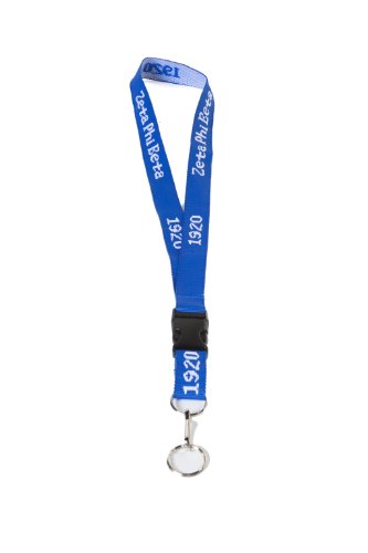 Zeta Phi Beta Sorority New Woven Embroidered Lanyard