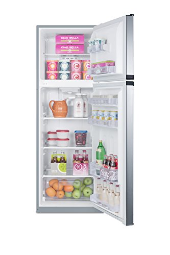 Summit FF948SS 8.8 cu.ft. Frost-Free Refrigerator-Freezer In Slim 22” Width For Small Kitchens, Stainless Steel