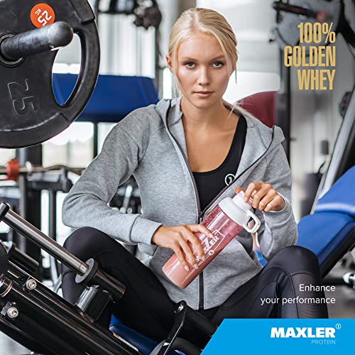 Maxler 100% Golden Whey Protein - 22g of Premium Whey Protein Powder per Serving - Pre Post Intra Workout - Fast-Absorbing Whey Hydrolysate, Isolate & Concentrate Blend - Milk Chocolate Protein 5 lbs