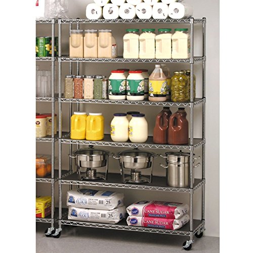 Formosa Covers | The Original Storage Shelving Unit Cover, Keep Garage, Closet, Medical Office, Kitchen, Yard Neat | Wire Steel Metal Shelf Accessories Fits Racks 48" W x 18 D x 72 H (Cover Only Grey)