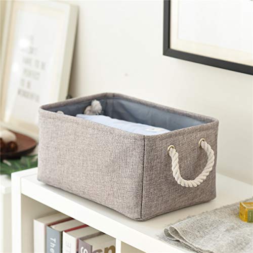 TheWarmHome Large Storage Bins- Storage Baskets for Organizing Shelves, Basket Organizer for Closet Bookshelf Dog Toy Nursery Baby Clothes Laundry Home Organization, Fabric Storage Cubes W/Handles