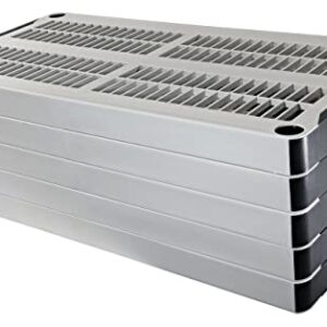 HDX 36” x 72” 5-Tiered Ventilated Plastic Storage Shelving Unit w/ Raised Feet and Tool-Free Assembly