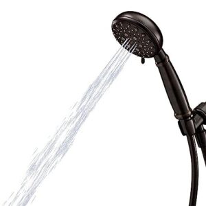 Moen Banbury Mediterranean Bronze 5-Spray Hand Shower with Hose and Bracket, 4-Inch Diameter, 23046BRB