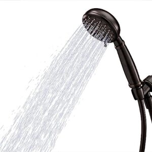 Moen Banbury Mediterranean Bronze 5-Spray Hand Shower with Hose and Bracket, 4-Inch Diameter, 23046BRB