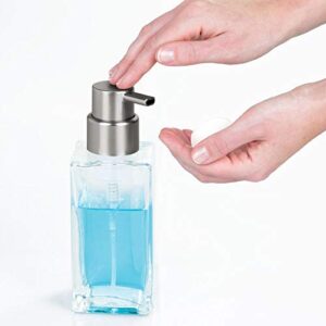 iDesign Casilla Foaming Soap Dispenser for Kitchen, Bathroom, Sink, Vanity, Holds 14 oz, Clear