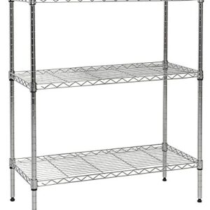 Apollo Hardware Chrome 3-Shelf Wire Shelving with Wheels 14"x30"x36"