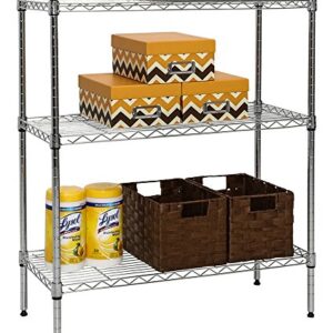 Apollo Hardware Chrome 3-Shelf Wire Shelving with Wheels 14"x30"x36"