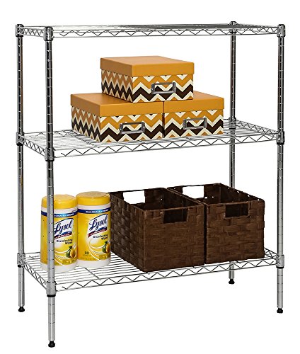 Apollo Hardware Chrome 3-Shelf Wire Shelving with Wheels 14"x30"x36"