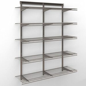 closetmaid shelftrack 4-shelf nickel wire shelving unit