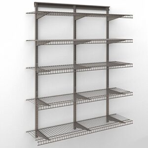 ClosetMaid ShelfTrack 4-Shelf Nickel Wire Shelving Unit