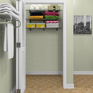 ClosetMaid ShelfTrack 4-Shelf Nickel Wire Shelving Unit