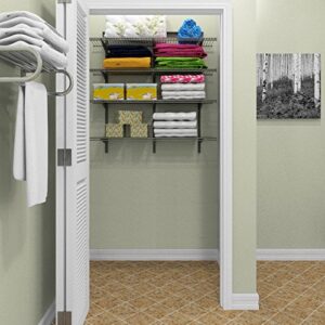 ClosetMaid ShelfTrack 4-Shelf Nickel Wire Shelving Unit