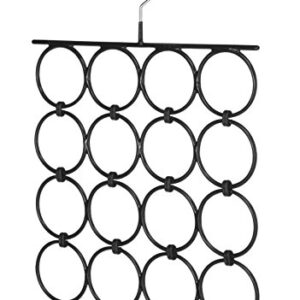 Whitmor Folding Scarf/Accessory Hanger, Black & Chrome, 0. 47 x 12. 25 x 15. 88 inch