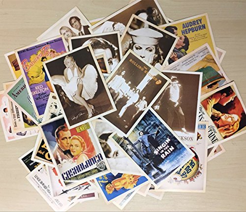 DreamHigh 64 pcs Collectible Vintage  Ads & Movie Poster Postcards Bulk Pack