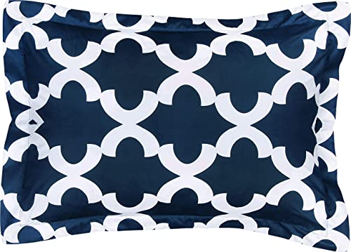 Utopia Bedding - Comforter Bedding Set with 1 Pillow Sham - 2 Pieces Bedding Comforter Sets - Down Alternative Comforter - Soft and Comfortable - Machine Washable, Quatrefoil Navy, Twin