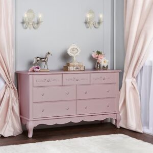 Evolur Aurora Dresser, 54x20.3x34 Inch (Pack of 1), Dusty Rose