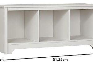 South Shore Vito Cubby Storage Bench, Pure White