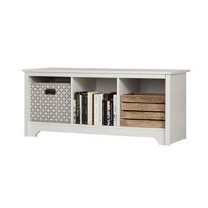 South Shore Vito Cubby Storage Bench, Pure White