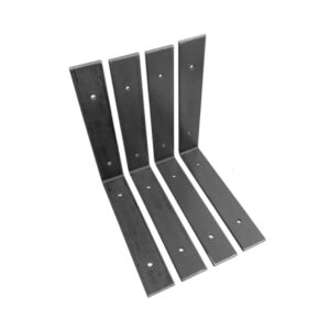 4 Pack - 10"L x 6"H Angle Shelf Bracket, Iron Shelf Brackets, Metal Shelf Bracket, Industrial Shelf Bracket, Modern Shelf Bracket, Shelving