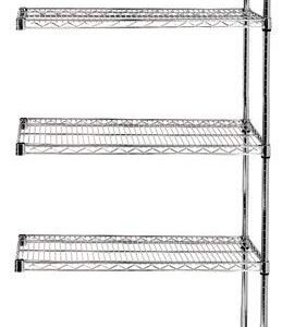 Omega 12" Deep x 48" Wide x 74" High 5 Tier Chrome Add-On Shelving Unit