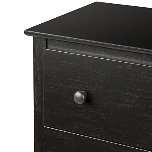 Prepac Sonoma 6-Drawer Double Dresser for Bedroom, 16" D x 59" W x 29" H, Washed Black