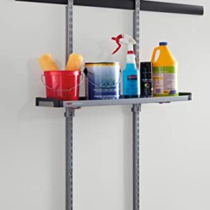 Rubbermaid FastTrack Rail Large Shelf Organization System, Holds up to 50 Pounds, Ideal for Cleaning Products, Garden Supplies, Laundry Products