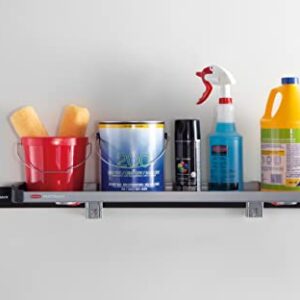 Rubbermaid FastTrack Rail Large Shelf Organization System, Holds up to 50 Pounds, Ideal for Cleaning Products, Garden Supplies, Laundry Products