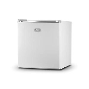 black+decker bcrk17w compact refrigerator energy star single door mini fridge with freezer, 1.7 cubic ft., white