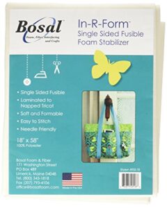 bosal r form sew in fusible stab wht foam stabilizer fuse 58x18 white, 18x58
