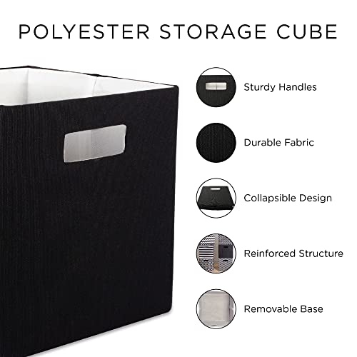 DII Poly-Cube Storage Collection Hard Sided, Collapsible Solid, Small, Gray