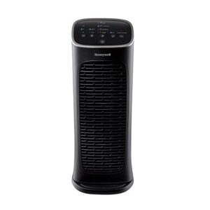honeywell hfd280 compact air genius 4 air purifier with permanent washable filter, medium rooms (150 sq. ft.), black