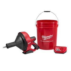 milwaukee electric tool 2571-21 m12 drain snake kit, 1 " x 20.5 " x 1.75"