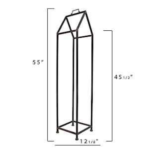 Creative Co-Op Metal House Shaped Fire Wood Holder with Handle