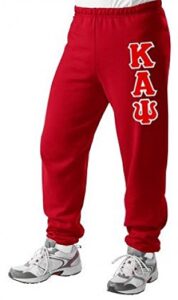 kappa alpha psi lettered sweatpants medium red