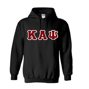 kappa alpha psi fraternity greek lettered men’s hooded sweatshirt large black