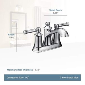 Moen 6802BN Dartmoor two-handle low arc bathroom faucet, Brushed Nickel, 1