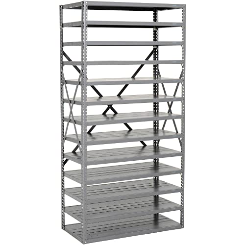 Global Industrial Open Bin Shelving Without Bins, 13 Shelves, 36x12x73