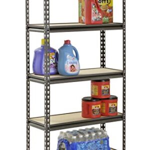 Muscle Rack UR301260PB5P-SV Silver Vein Steel Storage Rack, 5 Adjustable Shelves, 4000 lb. Capacity, 60" Height x 30" Width x 12" Depth