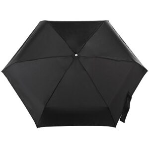 totes Compact Water-Resistant Travel Foldable Umbrella, One Size, Black