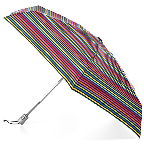 totes Automatic Open Close Water-Resistant Mini Travel Foldable Umbrella with Sun Protection