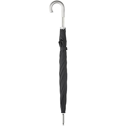 totes Auto Open Water-Resistant Stick Umbrella, Black