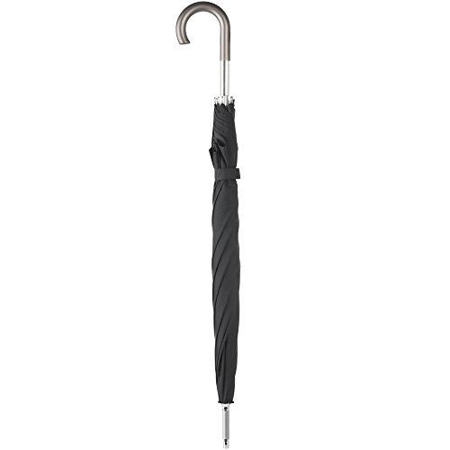 totes Auto Open Water-Resistant Stick Umbrella, Black