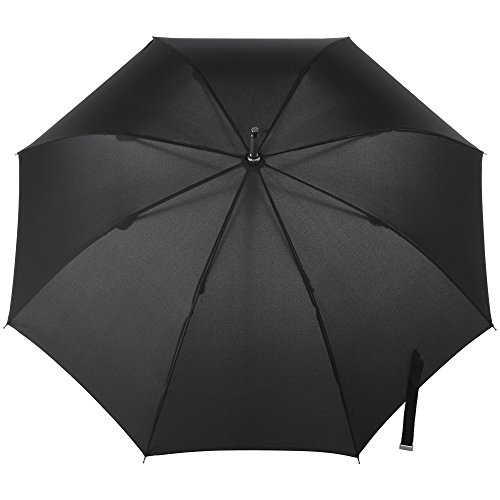 totes Auto Open Water-Resistant Stick Umbrella, Black