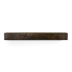 dogberry collections rustic mantel shelf, 72 in, dark chocolate