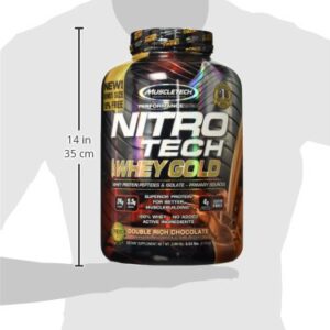 Whey Protein Powder | MuscleTech Nitro-Tech Whey Gold Protein Powder | Whey Protein Isolate Smoothie Mix | Protein Powder for Muscle Gain | Chocolate Protein Powder, 5 lbs (69 Serv) (package varies)