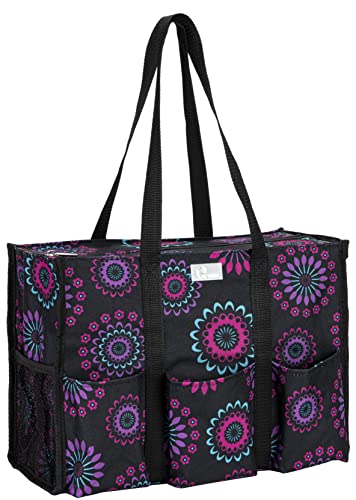 Pursetti Utility Tote (Medium, Purple Circle)