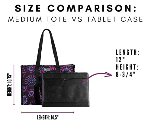 Pursetti Utility Tote (Medium, Purple Circle)