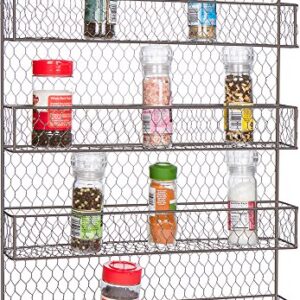 Trademark Innovations 4-Tier Wire Spice Rack Storage Organizer - Wall Mount or Countertop
