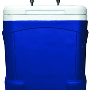 Igloo Ice Cube Wheeled Roller Cooler, White/Blue, 60 Qt